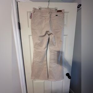 Wrangler Cream Flare Wide Leg Jeans